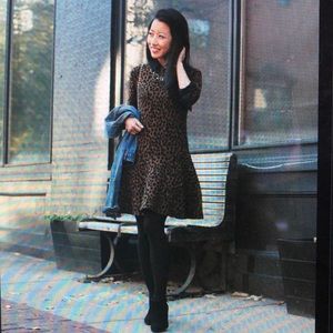 Loft Abstract Animal Print Mini Dress